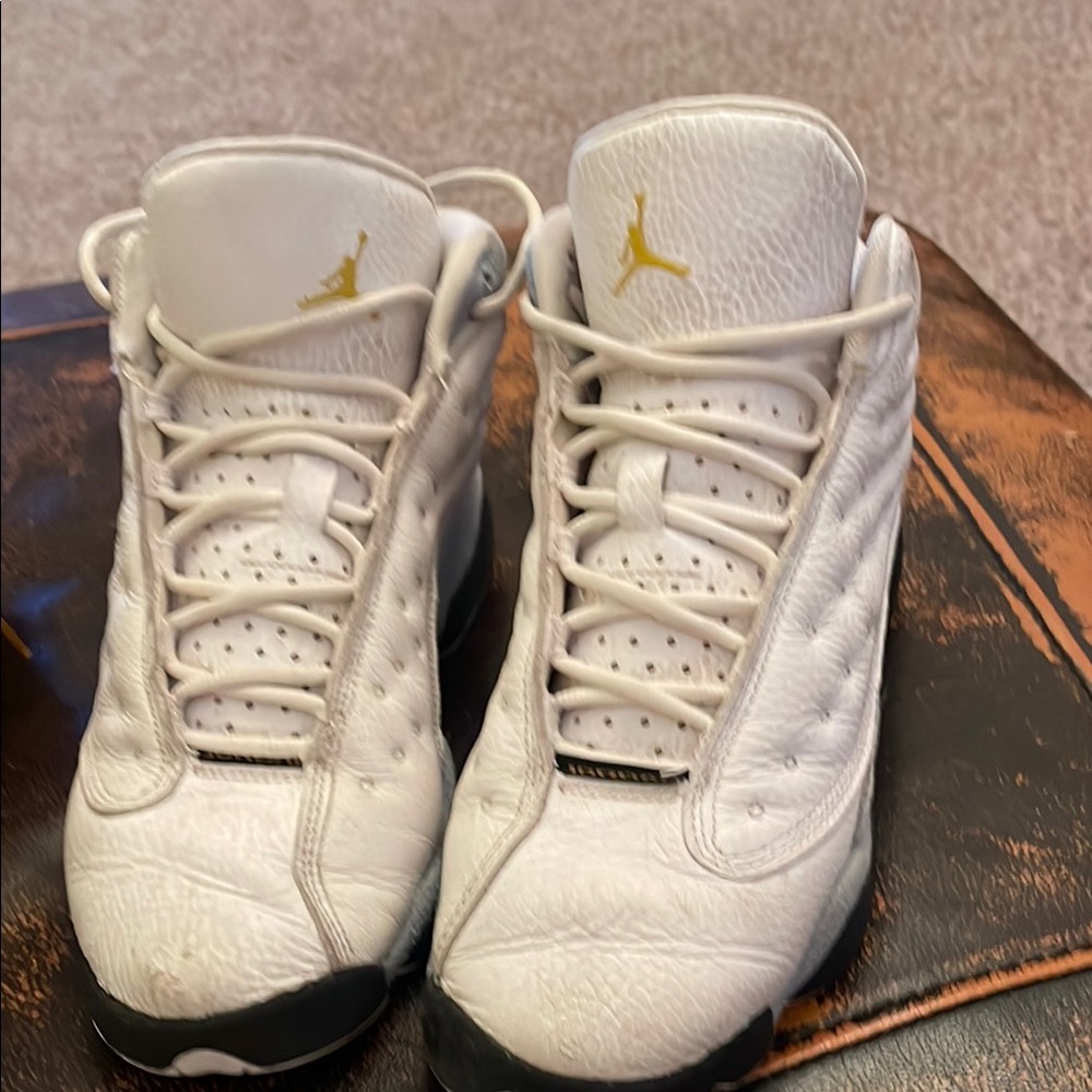 White and baby blue suede JORDANS